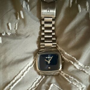 Nixon Silver Watch with Dark Face
